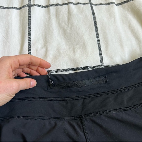 SOLD - Lululemon Black Athletic Shorts Size 6 - Picture 9 of 11